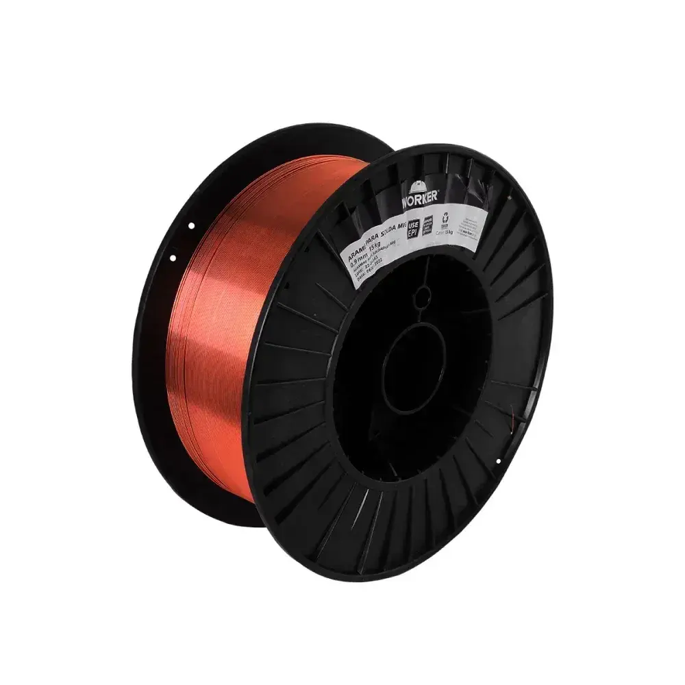 Arame para solda de carretel mig 0,9MM 15KG Worker — fotografia 7