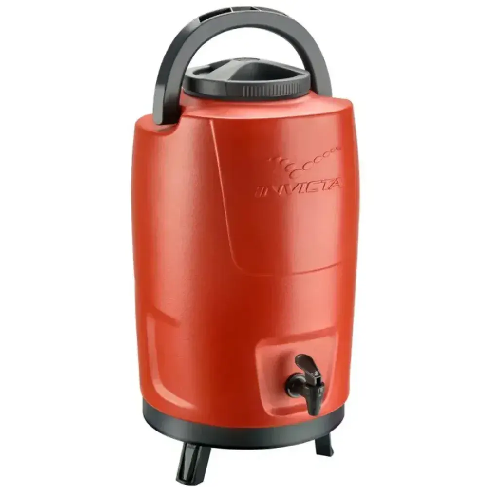 Botijão térmico com torneira 12L vermelho Invicta — fotografia 2
