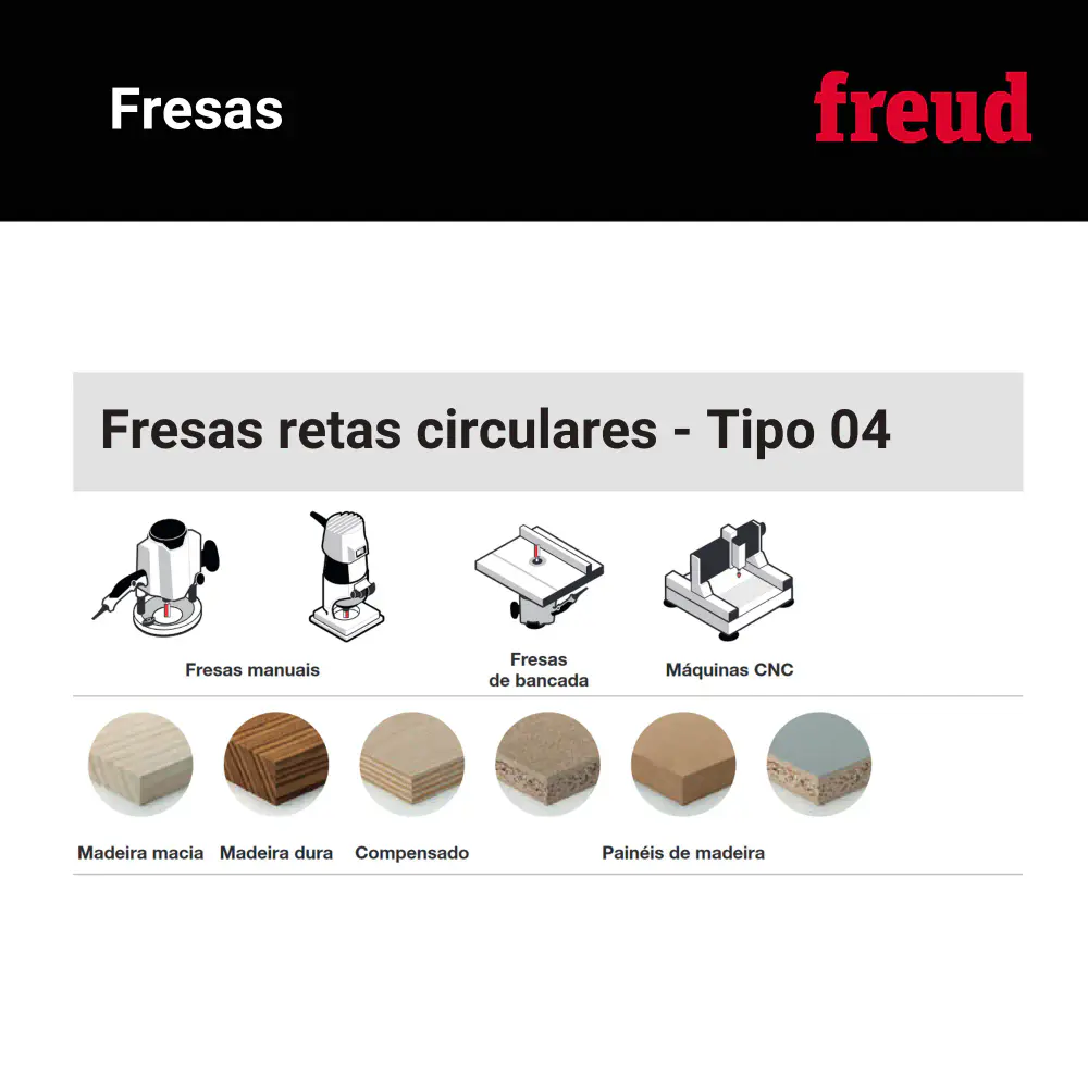 Fresa reta paralela para tupia madeira 04-11906P Freud — fotografia 6
