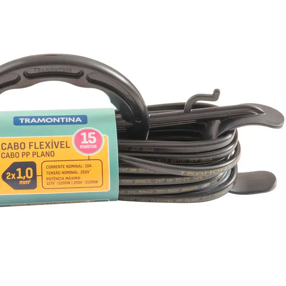 Extensão elétrica 15 metros 1 mm² cabide Tramontina — fotografia 4