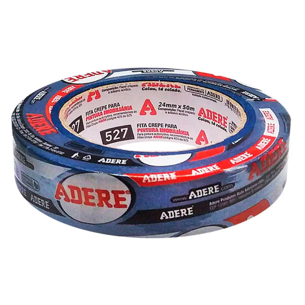 Fita crepe 527S azul 24MMX50M Adere