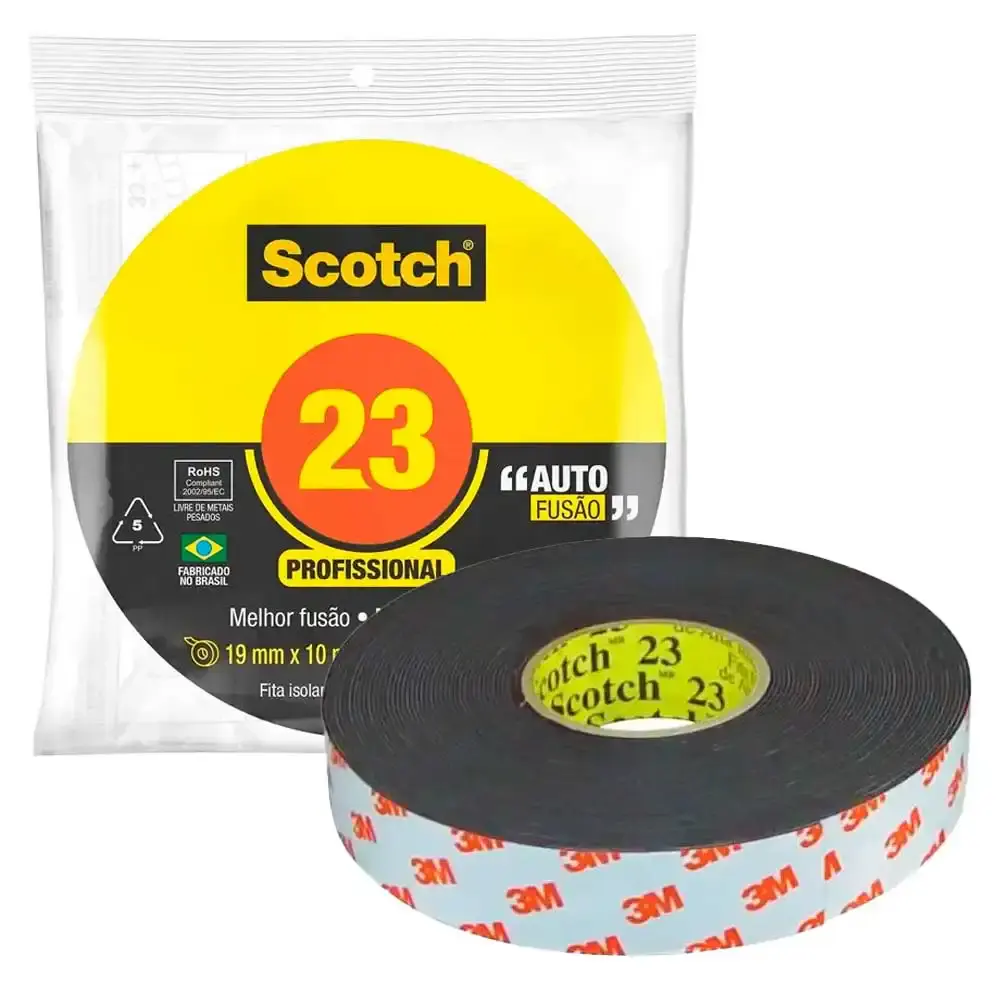 Fita Isolante Alta Tensão 23BR 19 MM x 10 Metros 3M