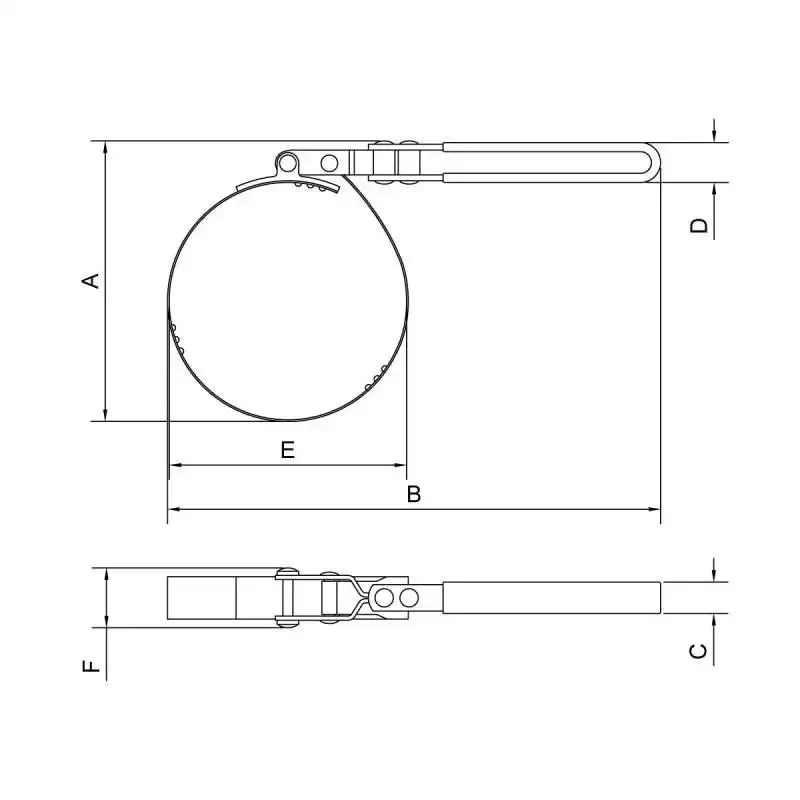Chave para sacar filtro de óleo 110 à 121 MM Tramontina — fotografia 3