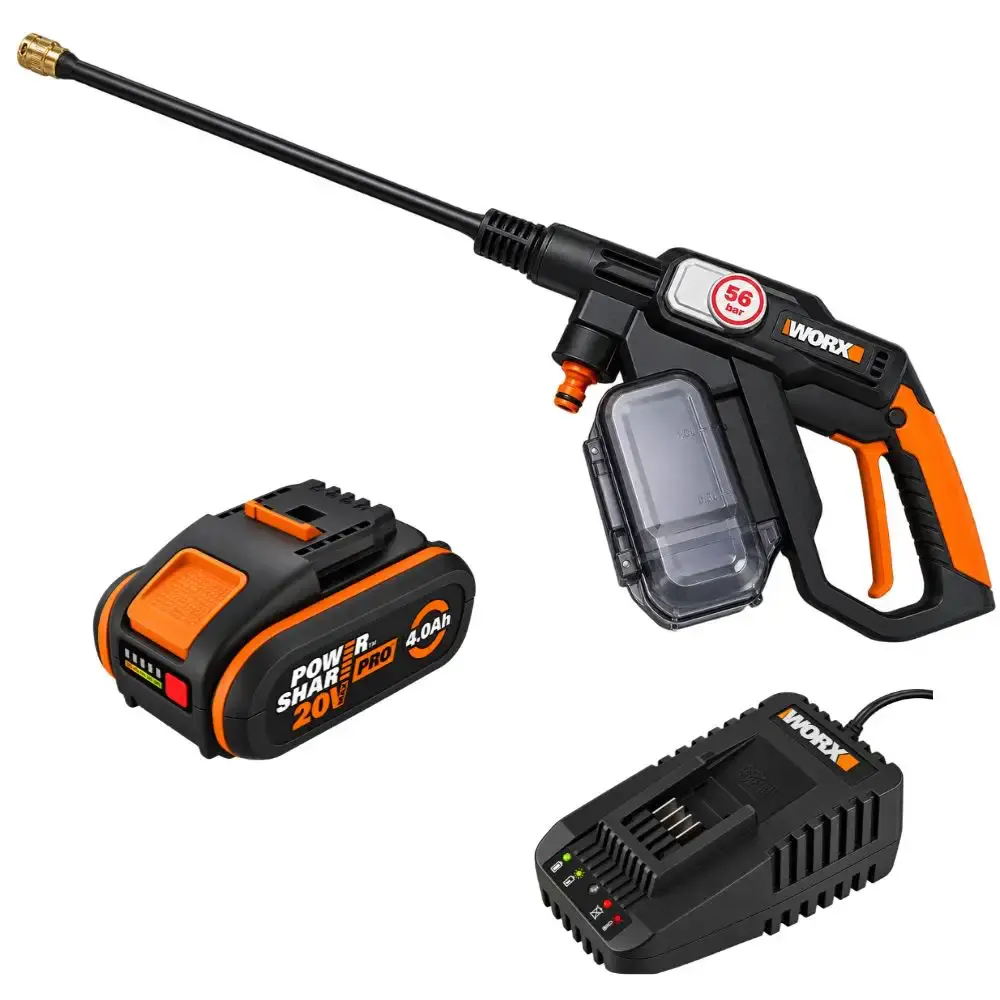 Lavadora de alta pressão brushless 20V com bateria 4,0AH e carregador WA3880 Worx