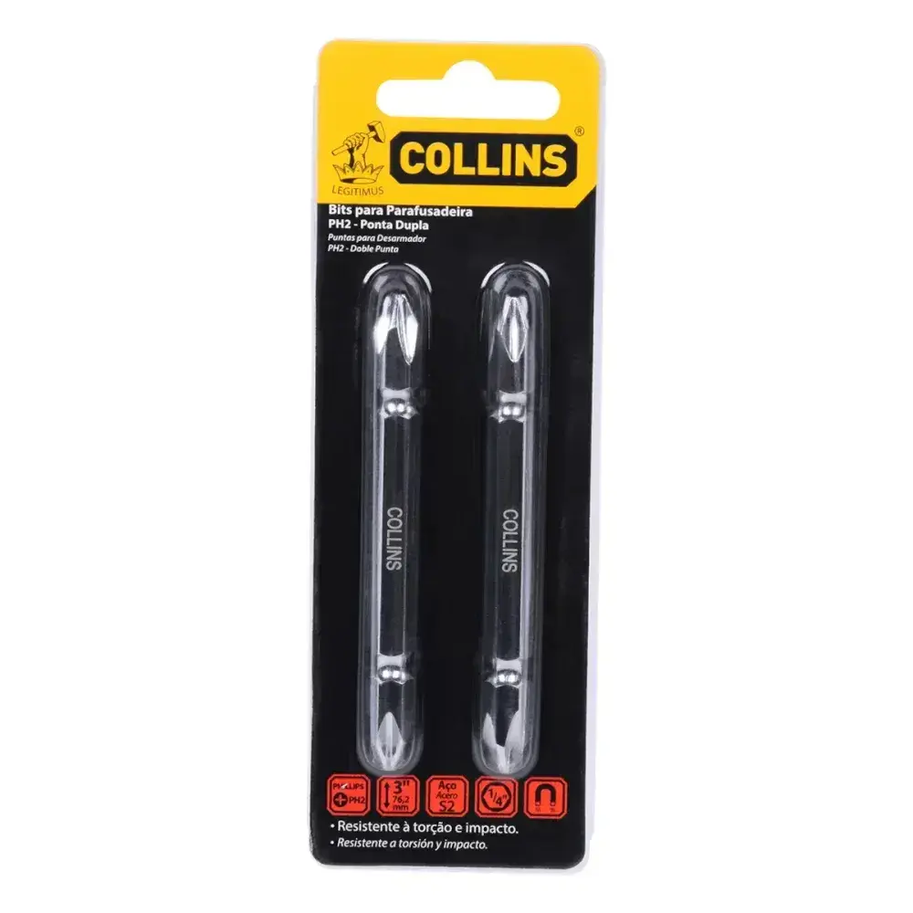 Bits PH2 1/4 ponta dupla e phillips 100MM Collins — fotografia 6