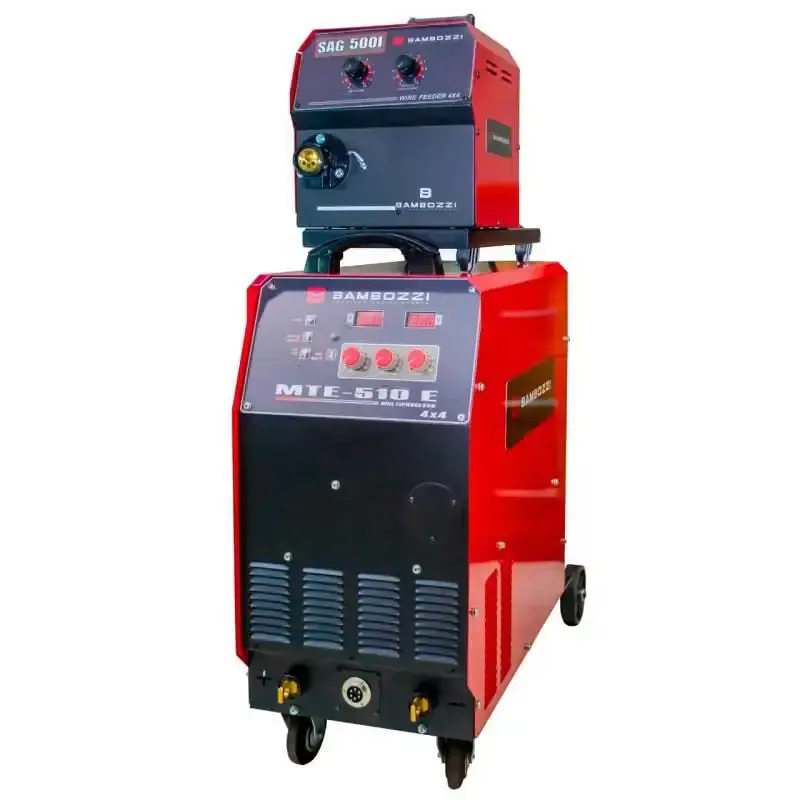 Solda mig. TIG e eletrodo multiprocesso 510E cabeçote externo SAG DI 500I trifásica Bambozzi