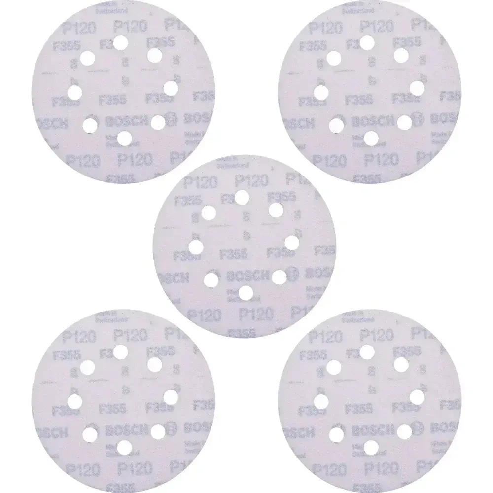 Jogo de lixas F355 best for stone 125MM G120 Bosch – 5 peç — fotografia 7