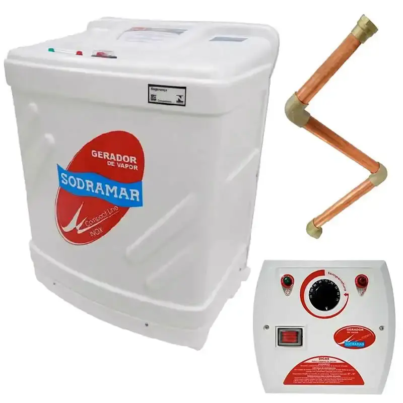 Gerador de Vapor Inox Para Sauna 12,0KW 220V c/ Quadro Analógico e Kit Instalação SODRAMAR 220 V