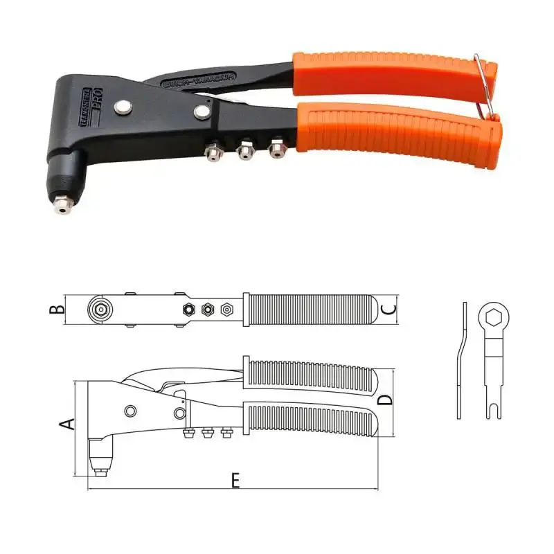 Rebitador manual 10 POL industrial de 2.4 à 4.8 MM Tramontina — fotografia 4