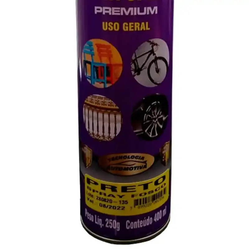 Tinta spray preto fosco 400 ML 250 GR 23851 maza — fotografia 3