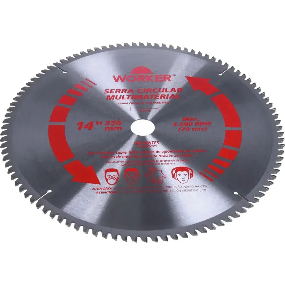 Serra circular multimaterial 14 4.000RPM Worker — fotografia 8