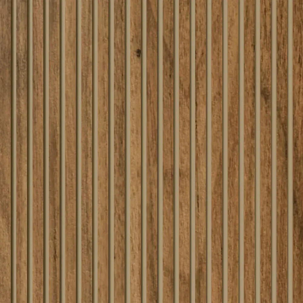 Painel ripado madeto autocolante 10CM x 1CM x 2,5M nogueira natural meu rodapé