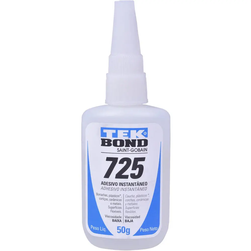 Adesivo instantâneo 725 multiuso blister 50GR Tekbond
