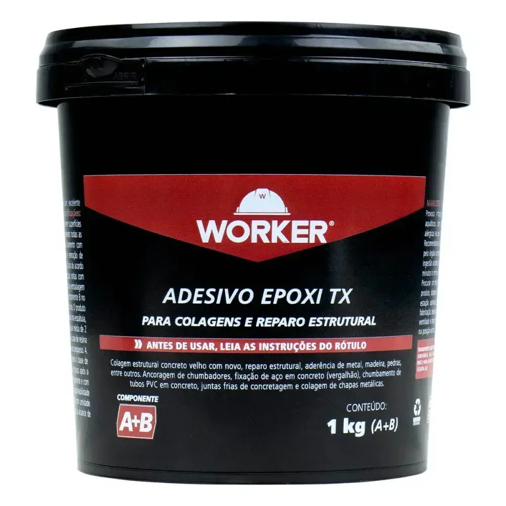 Adesivo epoxi tx para colagens e reparos 1KG Worker — fotografia 2