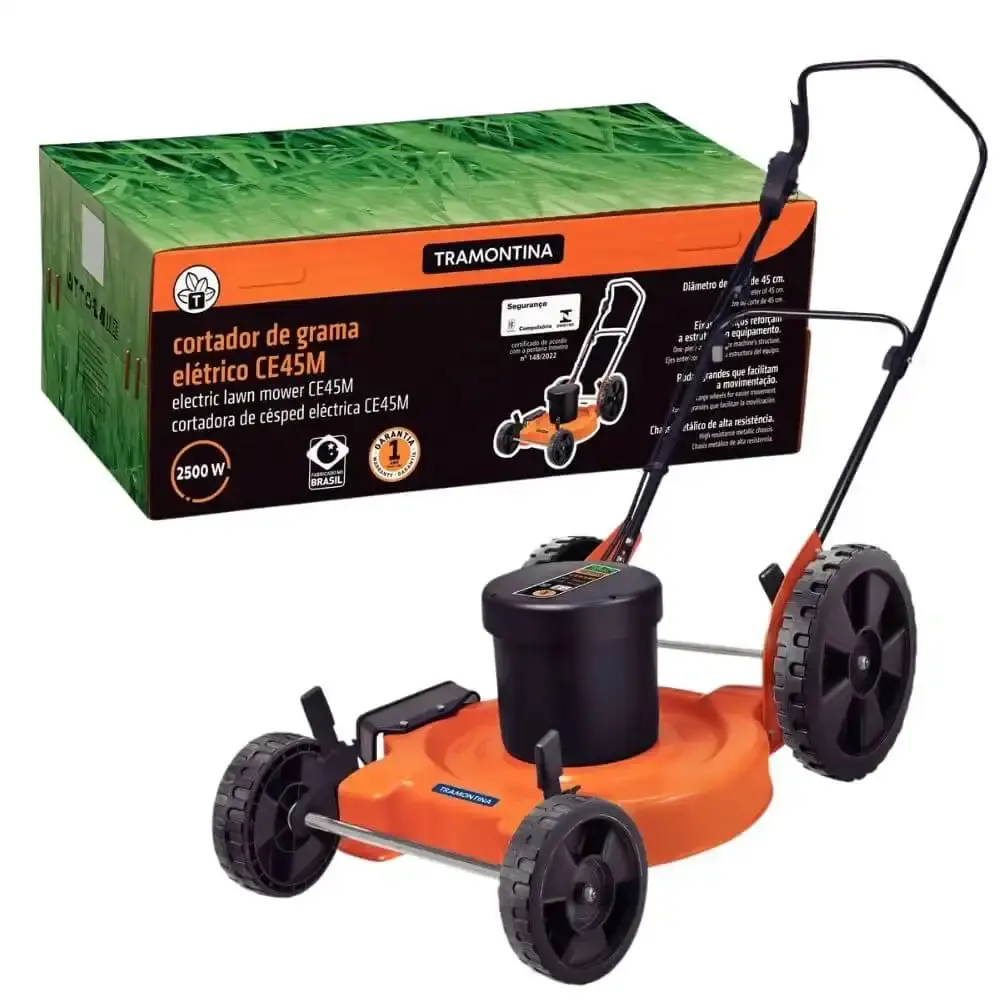 Cortador de grama elétrico 2500W CE45M chassi metálico tramontina 220V — fotografia 6