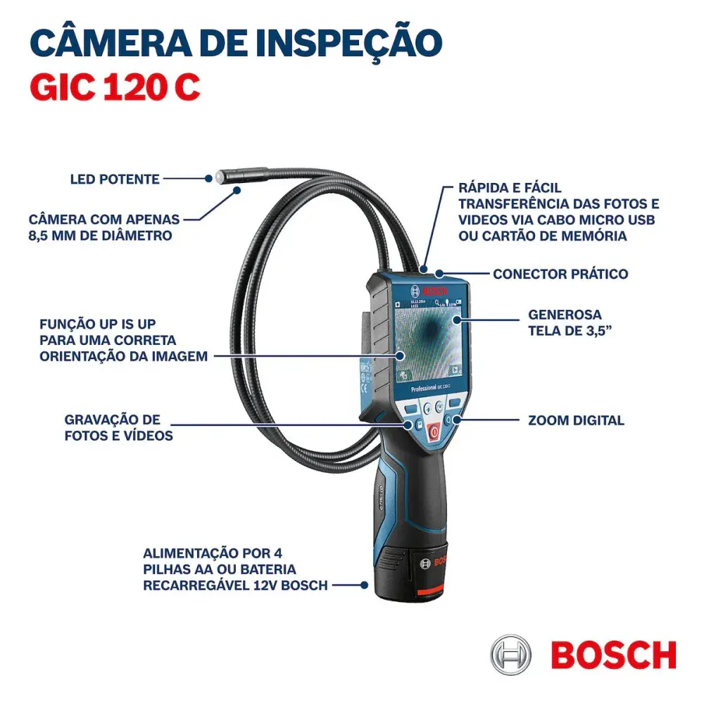 Câmera de inspeção gic 120 c Bosch — fotografia 7