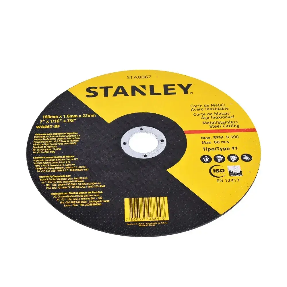 Disco de corte fino para metais 7 x 1,6MM x 7/8 Stanley — fotografia 8