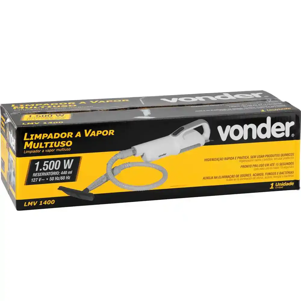 Limpador a vapor multiuso 1500W 3 níveis de vapor LMV1400 Vonder 110 V — fotografia 5