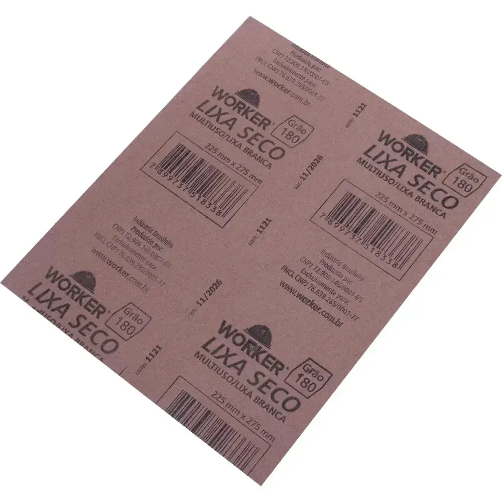 Lixa seco GR180 225MM x 275MM Worker — fotografia 4