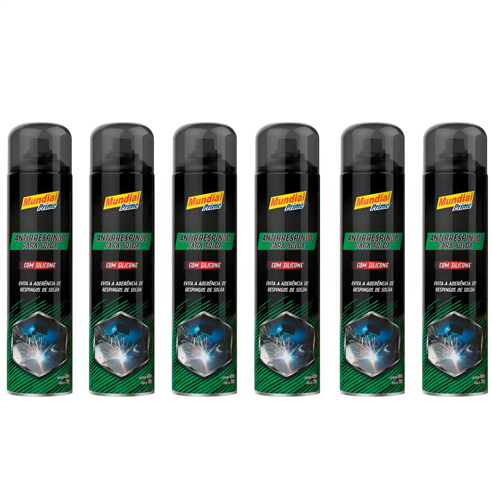 Anti Respingo Solda Spray 400ml c| Silicone 6 Uni Mundial Prime