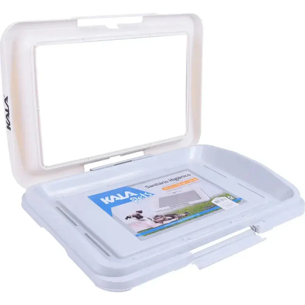 Sanitário canino para tapetes higiênicos branco 34X47CM Kala — fotografia 8