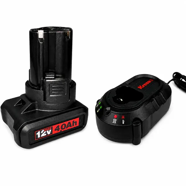 Kit carregador 3AH KAC13 + bateria 4AH 12V - Kress — fotografia de referência