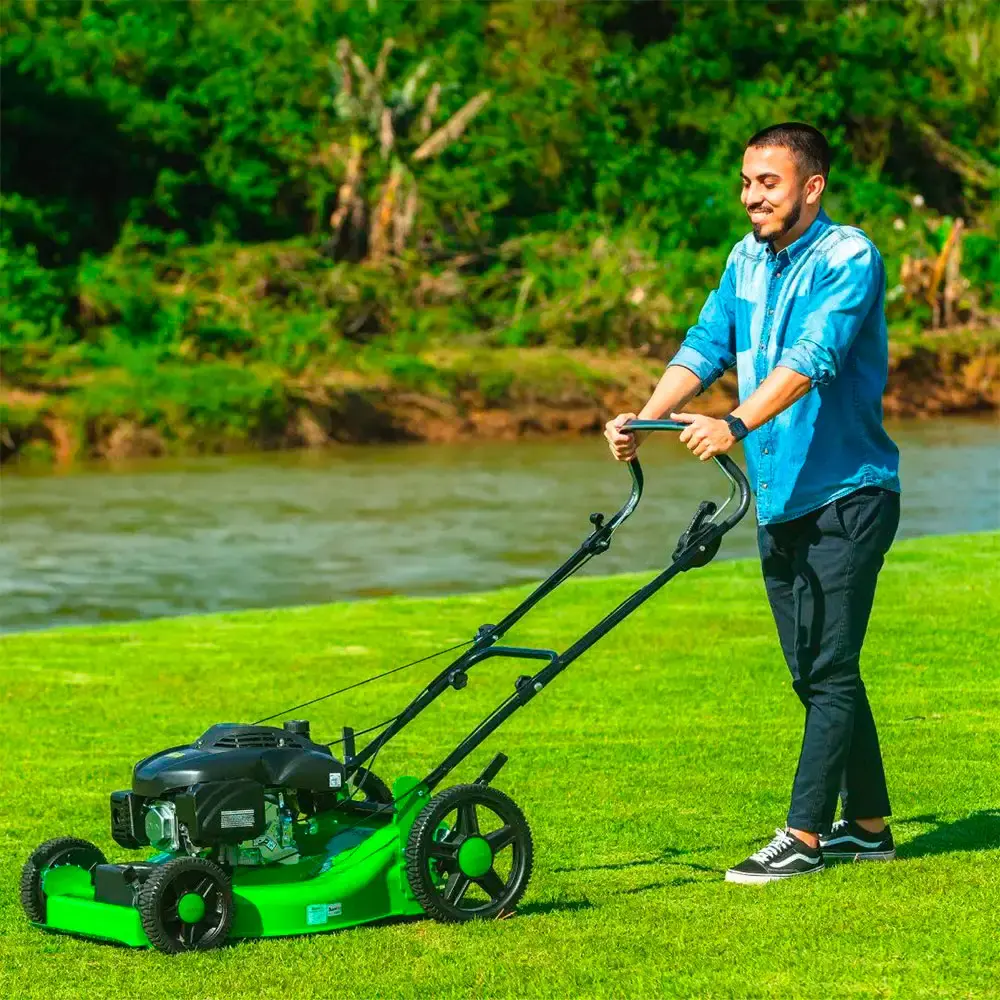 Cortador de grama gasolina 6.5 HP 4T roda alta LF-55RC Trapp — fotografia 5
