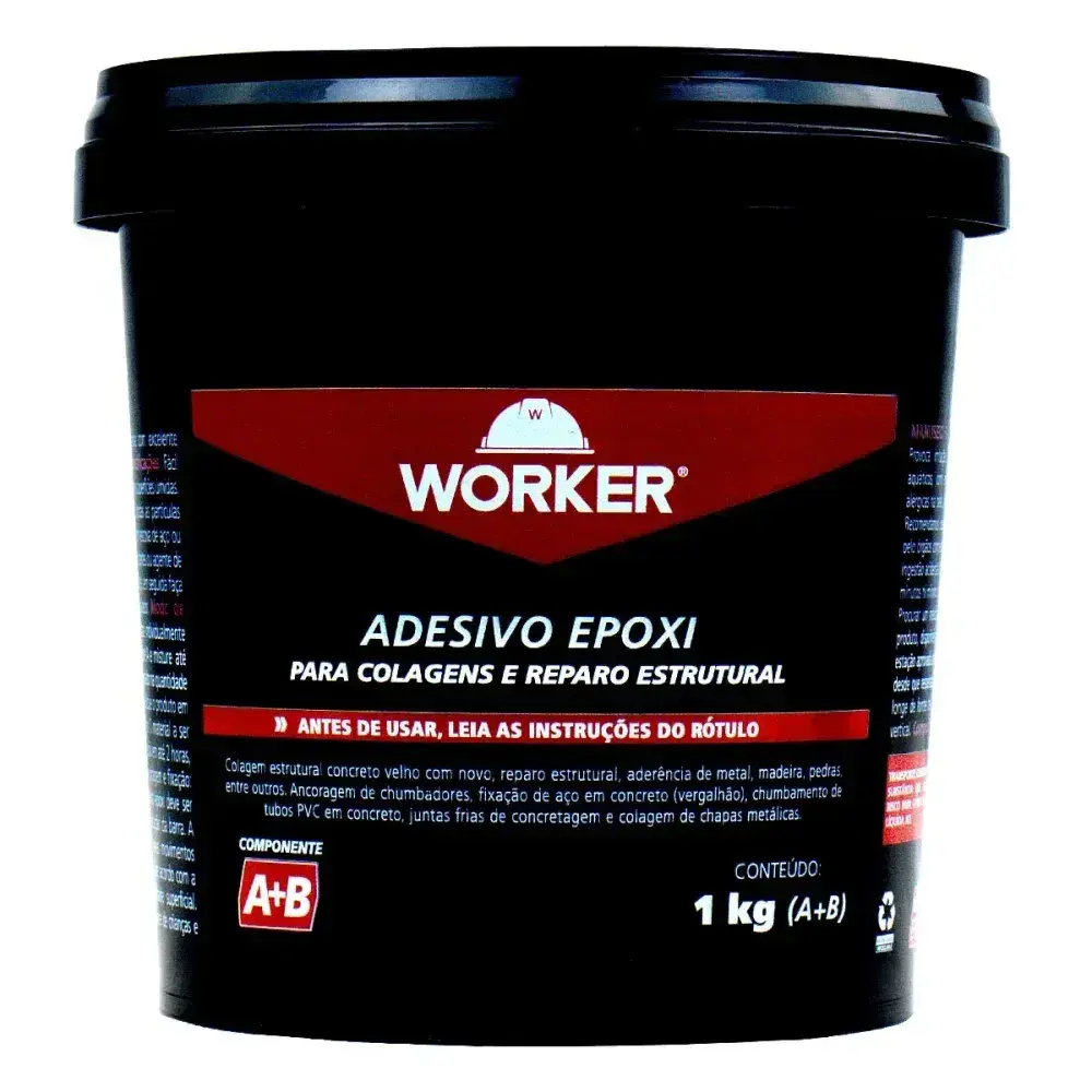 Adesivo epoxi para colagens e reparos 1KG Worker — fotografia 2