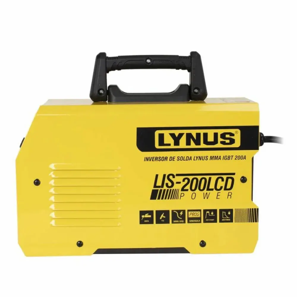 Inversor de solda 200A LIS-200 lcd bivolt Lynus — fotografia 11