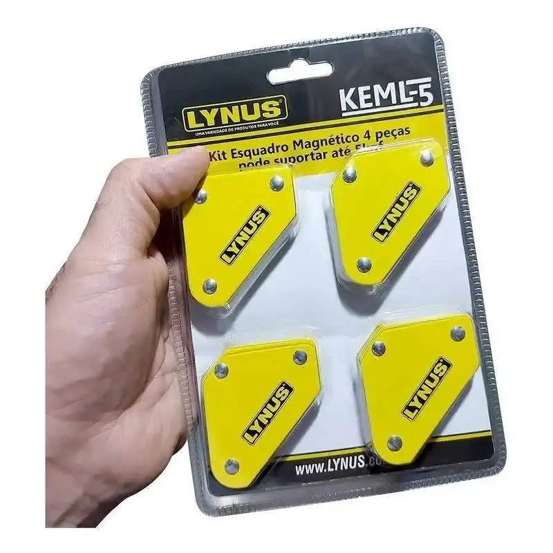 Esquadro magnético para soldador 5 KG kit 4 peças KEML-5 Lynus — fotografia 4
