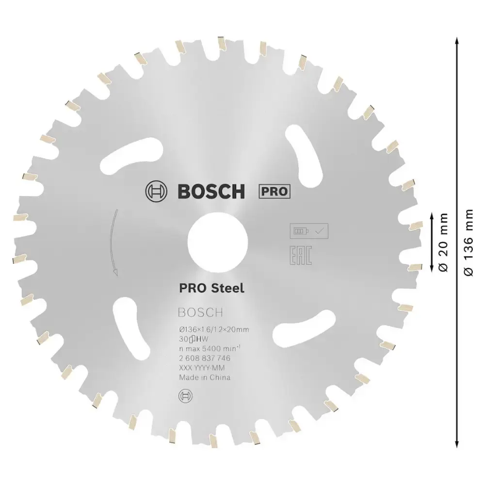 Disco de Corte STD For Wood 136 x 20 MM 30 Dentes BOSCH — fotografia 3