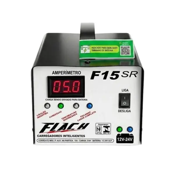 Carregador de baterias F15-12/24 SR - 5 ah - Flach