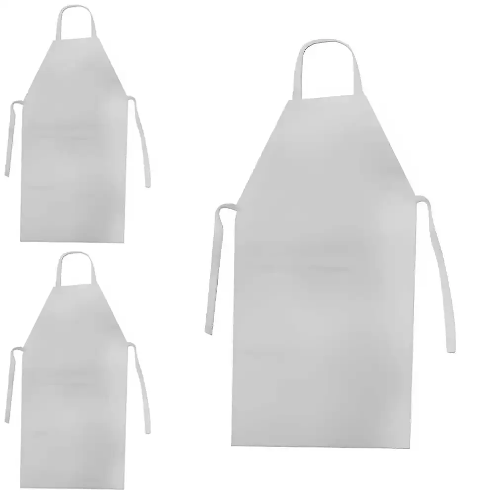 Avental de PVC Forrado 120 x 70 cm Branco com 03 Uni PLASTCOR