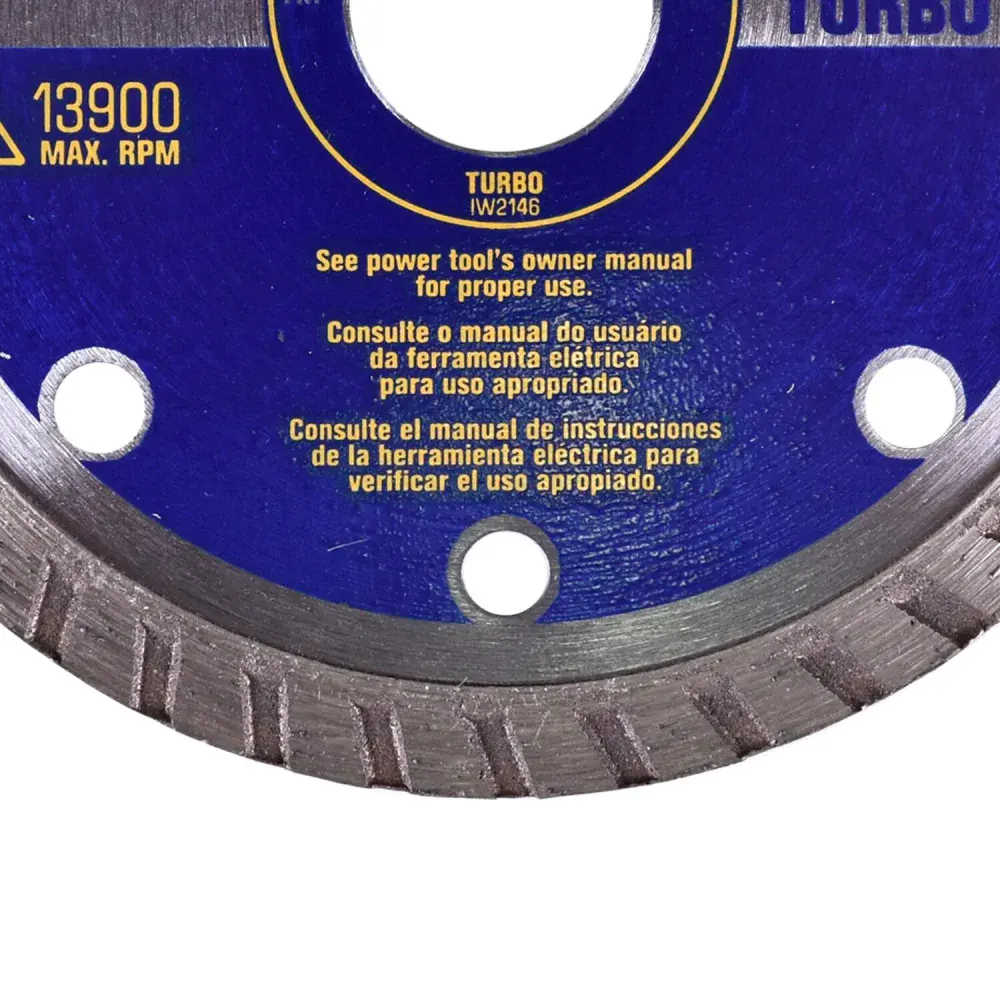 Disco diamantado 110X20MM turbo seco/úmido IW2146 Irwin — fotografia 4