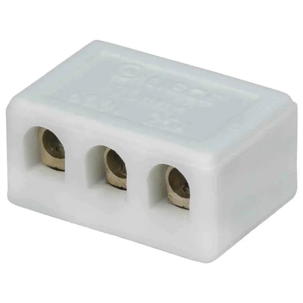 Conector porcelana médio com 3 polos 10MM Liege — fotografia de referência