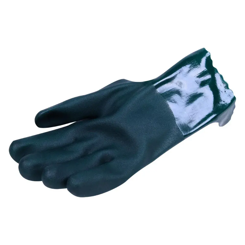 Luva de pvc com forro de poliéster 25CM g verde Worker — fotografia 3