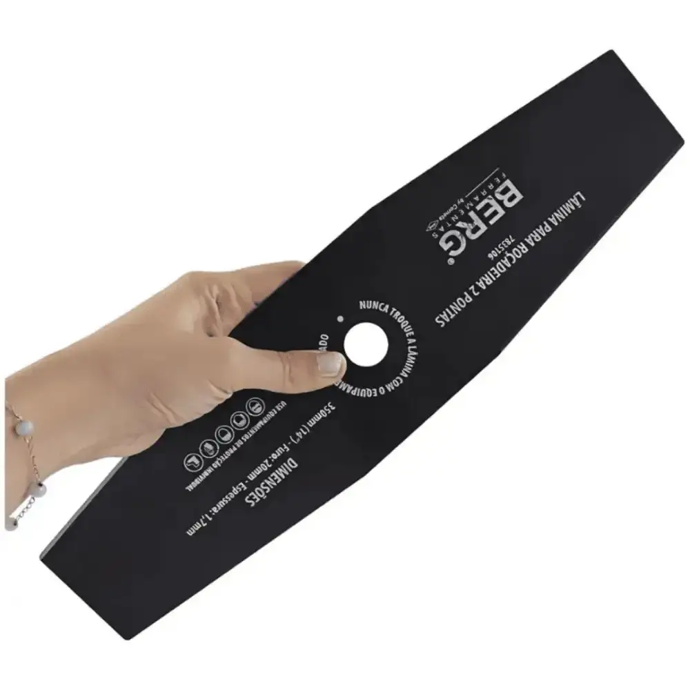 Lâmina faca roçadeira 350MM furo 20MM para stihl e outras berg — fotografia 2
