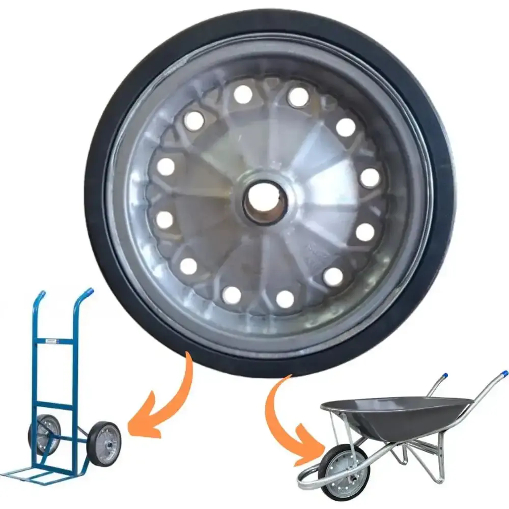 Roda para carrinho de mão pneu macico Metalosa — fotografia 5