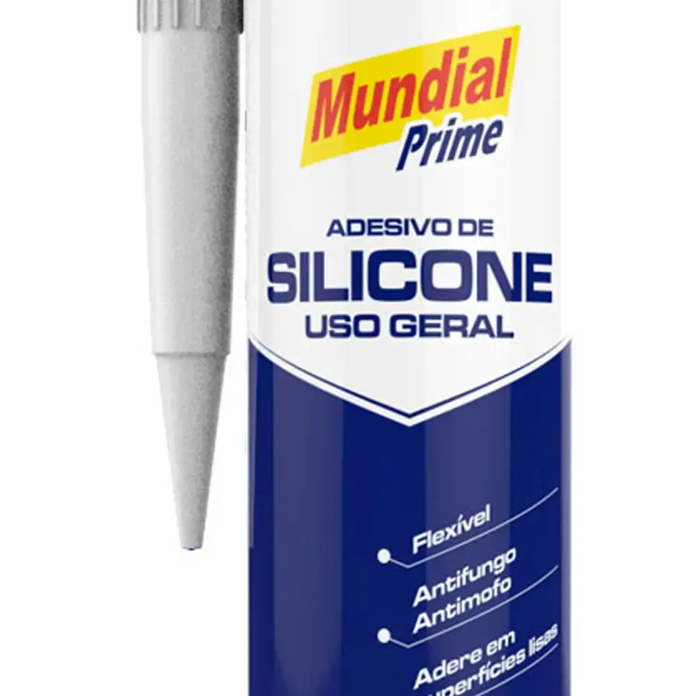 Adesivo de silicone acético incolor PT0600030 Mundial prime — fotografia 3