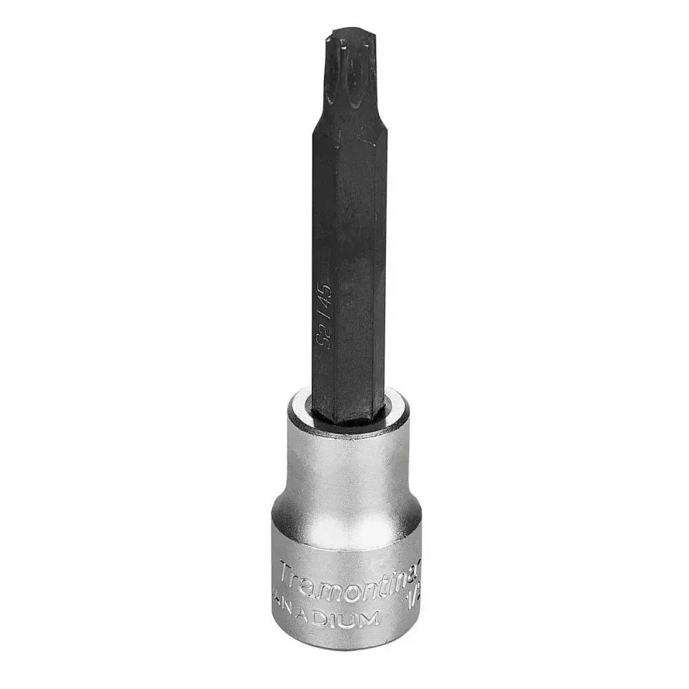 Soquete longo em aço cromo vanádio ponta trafix T45 - encaixe 1/2 Tramontina 44864145 — fotografia 3