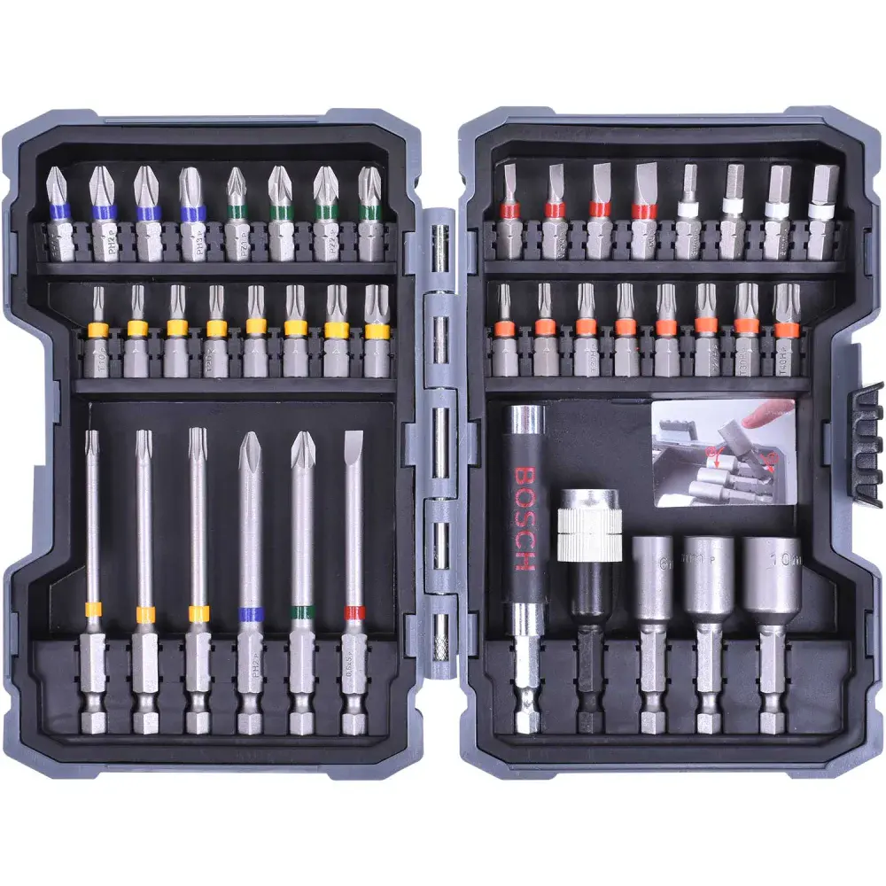 Jogo de pontas bits para parafusar bits Bosch - 43 peç — fotografia de referência