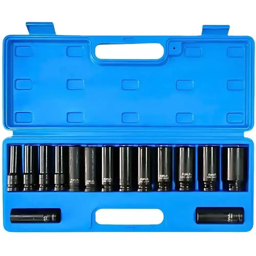 Chave de impacto 700NM com 2 baterias 21V maleta Sigma e jogo soquetes 15 pçs evald — fotografia 4