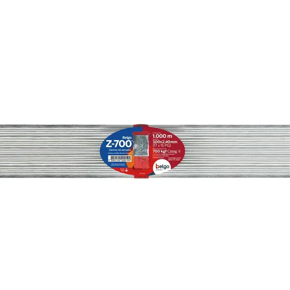Arame liso ovalado 1000M 3 x 2,40MM Z-700 Belgo — fotografia 4