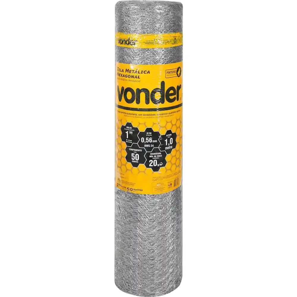Tela Hexagonal Pinteiro 1 Polegada x 24 x 1,0 x 50 Metros Vonder — fotografia de referência