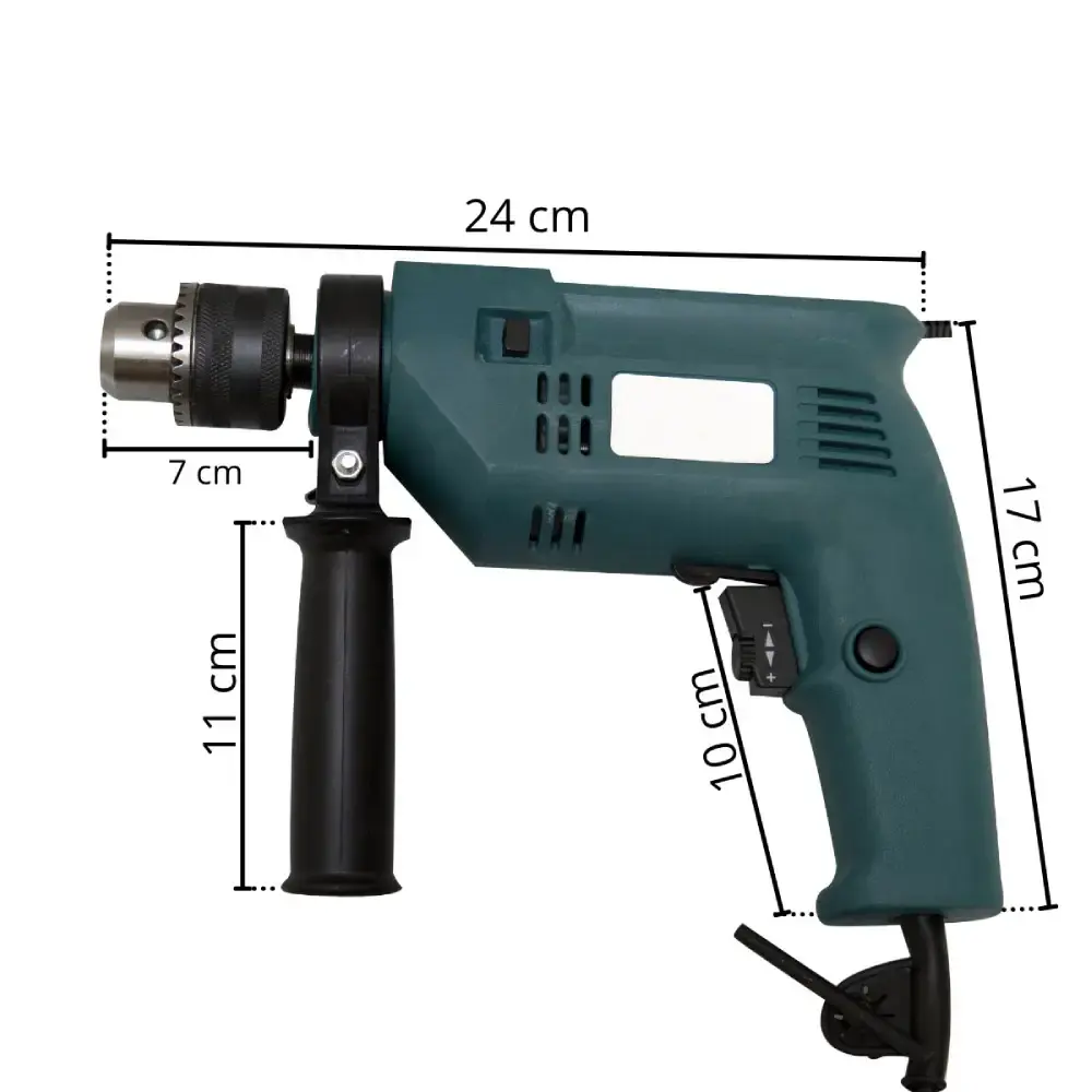 Furadeira de impacto 3/8 POL 550W Evald 220 V — fotografia 3