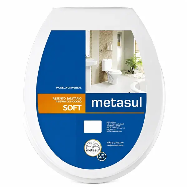 Assento sanitário soft branco - Metasul — fotografia de referência