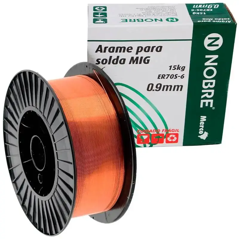 Arame para solda MIG 0.9 MM capa-capa ER-70S6 15 KG merco Nobre