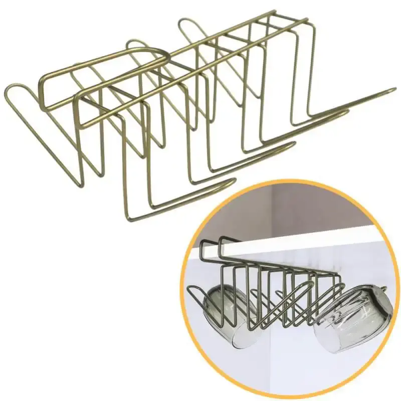 Suporte Organizador Porta Copos Suspenso Viena Verde Oliva até 8 Copos 991244 BEL BEL FIX — fotografia de referência