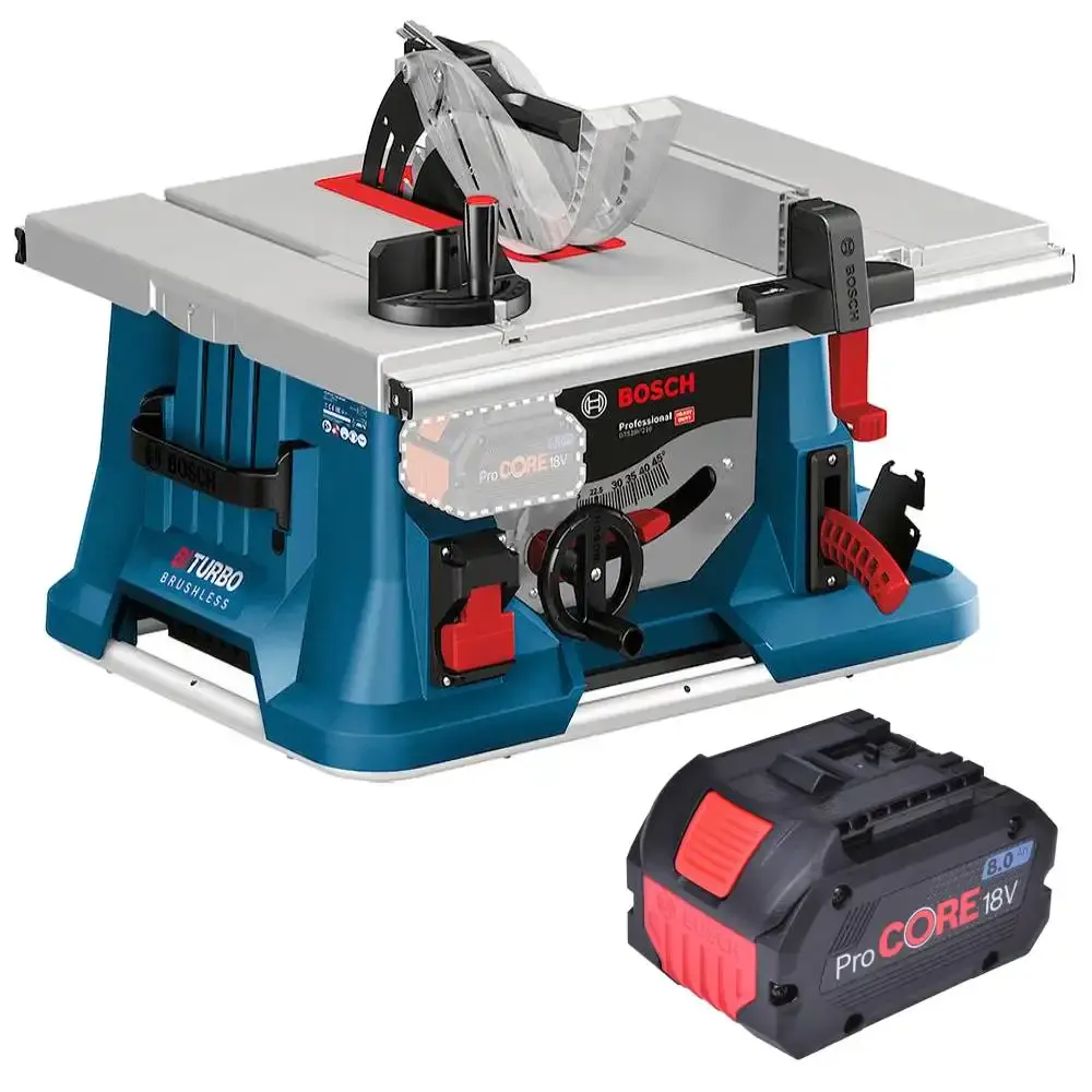 Serra circular de mesa 8 POL GTS 18V-216 bateria 18V GBA procore Bosch
