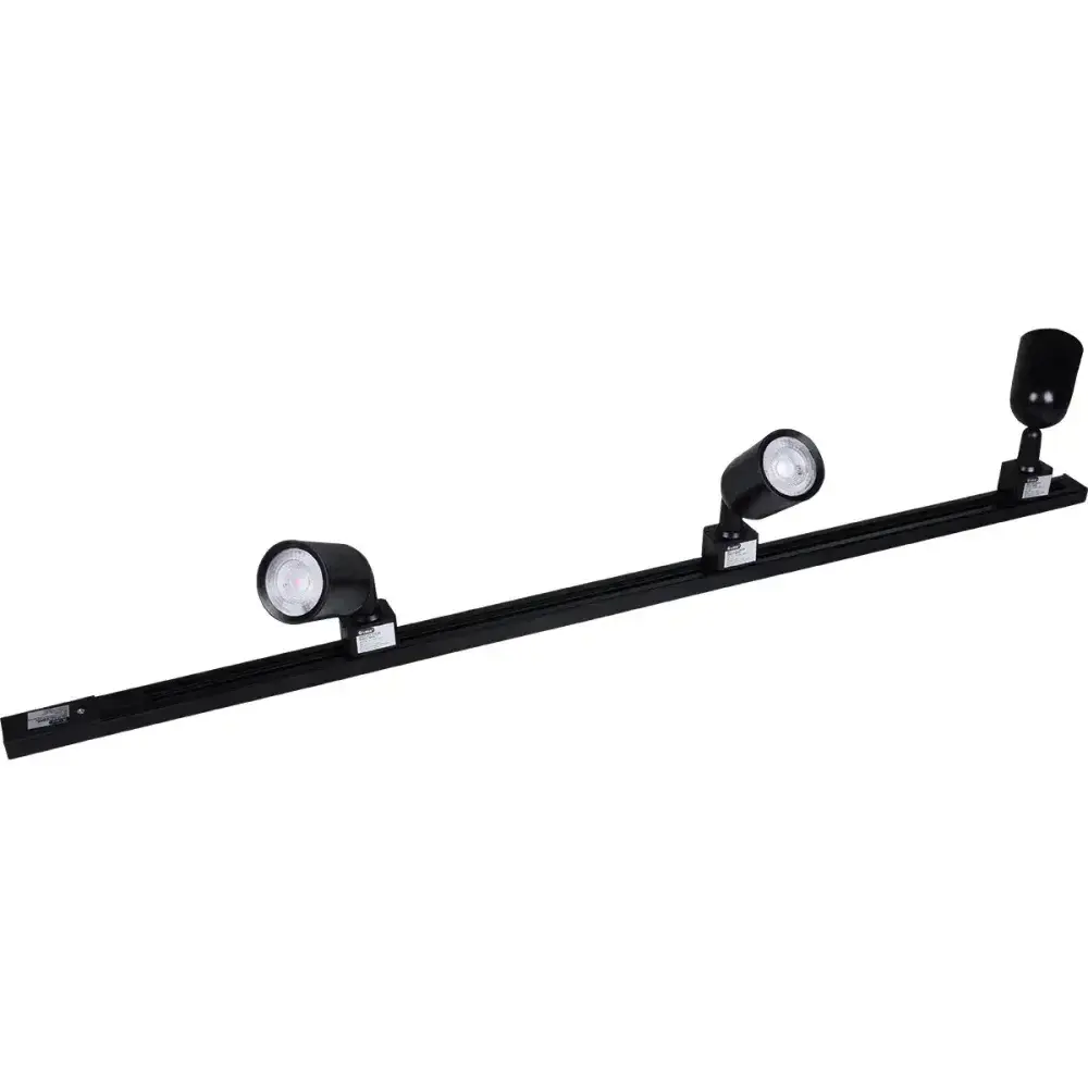 Kit trilho direct led com 3 luminárias 6W 6500K preto bivolt Liege — fotografia 7